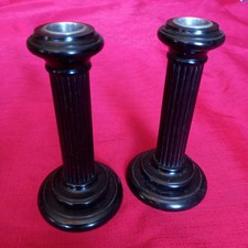 PAIR OF ANTIQUE EBONY 'ROMAN
