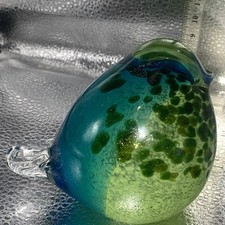 Glass Bluebird Viasetti Oy Finland Art Matt Valsanen like Medina Studio Glass 