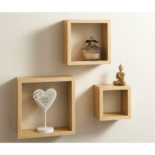 Piece floating cube shelves - floating,