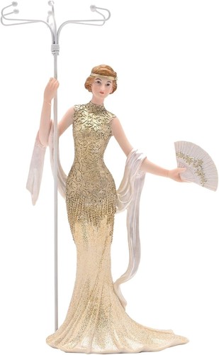 Elegant ceramic lady figurine - elegant,