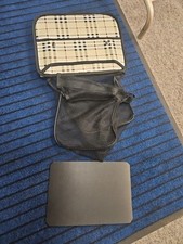 CareCo Cielo Rollator Walker Stroller Seat Flip-top Lid + Mesh Bag Check White