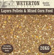 20Kg Layers Pellets & Mixed Corn feed  Laying Chickens and Ducks  GM FREE MAIZE