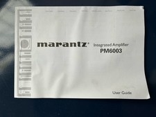 Marantz PM6003 Integrated Amplifier Instruction Manual User Guide, Pre owned