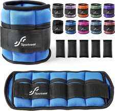Sportneer Adjustable Weighted Arm Warmers for Feet or Wrists,