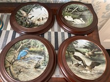 4 ROYAL WORCESTER FRAMED COLLECTOR PLATES IN THE QUIET WATERS BY GRAHAM BRADSHAW
