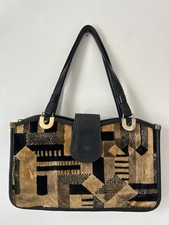 Vintage 1970s Weymouth American WA bag velvet chenille carpet handbag purse #VD