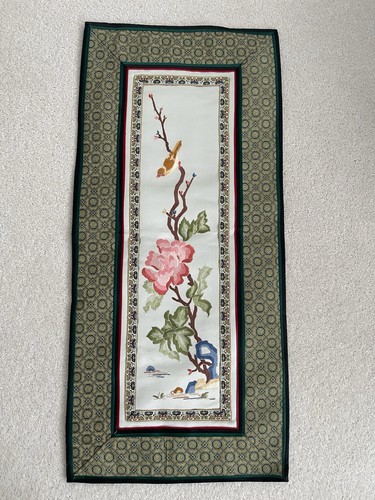 Vtg chinese silk embroidery - chinese,