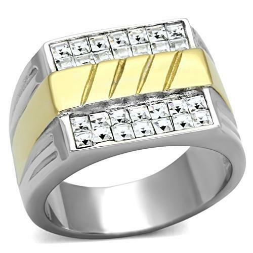 Mens gold ring signet - , cubic