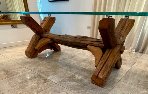 Oak cross legged beam - legged, dining