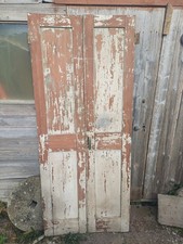 A Pair Of Antique Reclaimed Pine Cupboard,  Internal Doors , Lots Of Character