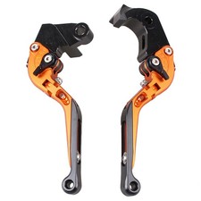 For KAWASAKI Z1000 2007-2016 Orange/Black 2x Alloy Folding Brake Clutch Levers