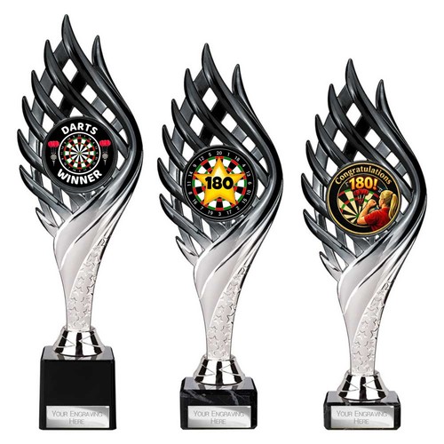 Wildfire black darts trophy - darts,