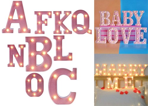 Pink alphabet letters led - pink,