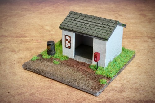 Small concrete bus shelter kit - concrete,