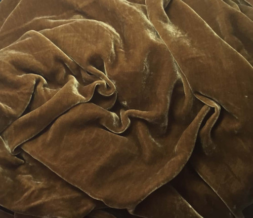 Antique gold silk velvet - antique,