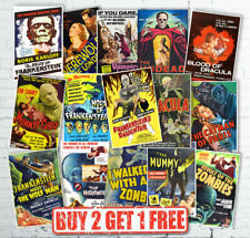 Vintage Retro Classic Horror B Movie Monster Film Reproduction Posters