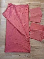 Poly-Cotton Plain Terracotta Red King Size Duvet Cover 4 Pillow Cases 