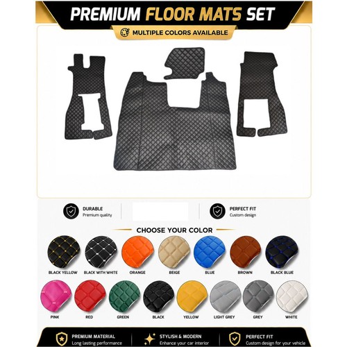 Eco leather floor mats - leather, for