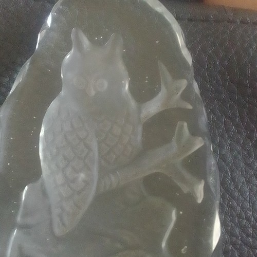 Paper weights owl crystal - weights,