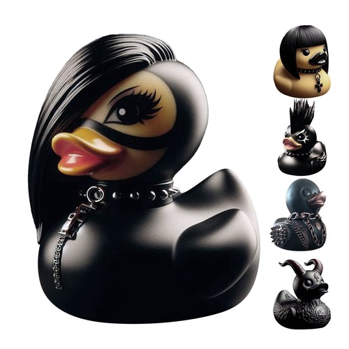 Gothic punk duck - gothic, statue