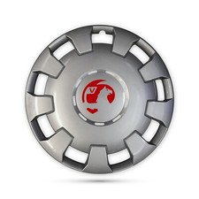 For Vauxhall Combo Van 4x 15” Deep Dish Wheel Trims Silver Caps Cover Set Red
