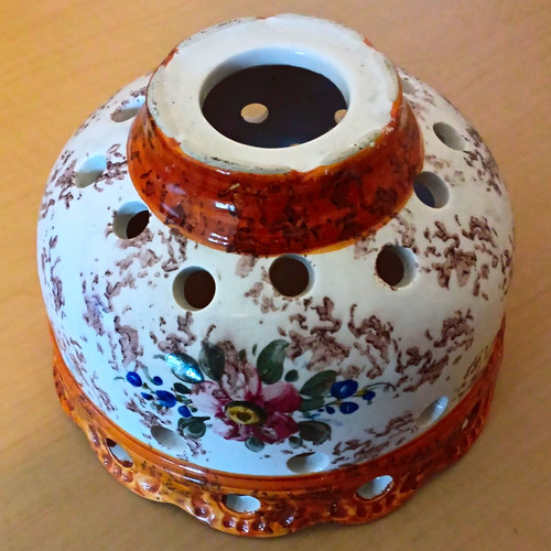 Ceramic pierced floral - ceramic,