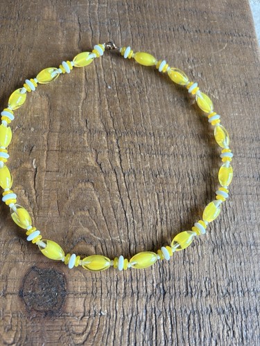 Vintage yellow givre glass - yellow,