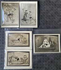 ART NOUVEAU EROTIC NUDES X5