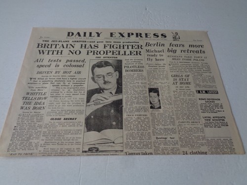 Ww2 wartime newspaper daily - -,