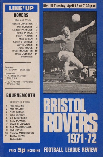 Football programme bristol - programme,