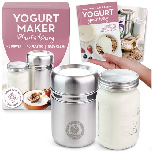 Stainless steel yoghurt maker - stainless,