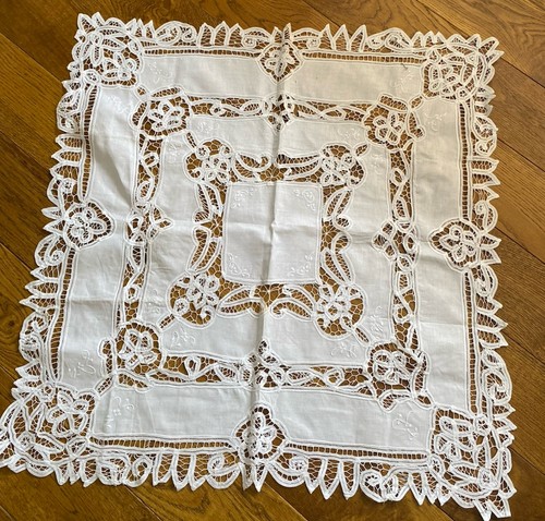 Vintage white battenberg lace - battenberg,