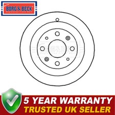 Borg & Beck Rear Brake Drum Fits Vauxhall Corsa Fiat Grande Punto 1.0 1.2