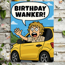 Birthday W*nker! The Inbetweeners Inspired Jay Bus Episode Birthday Card Parody