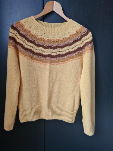 Toast stripe lace yoke - toast,