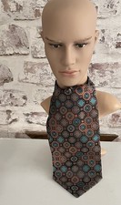 Men’s Cravat, Brown Orange Blue Geometric Design