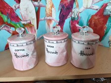 Harrods Tea Coffee Sugar Pink