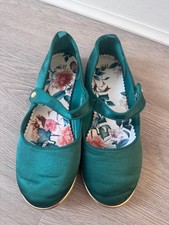 Girls Emerald Green Dress Shoes - size 2.5, Girls Fancy Shoes, Girls Wedding 