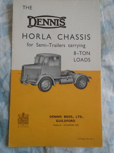 Dennis horla chassis semi - horla,