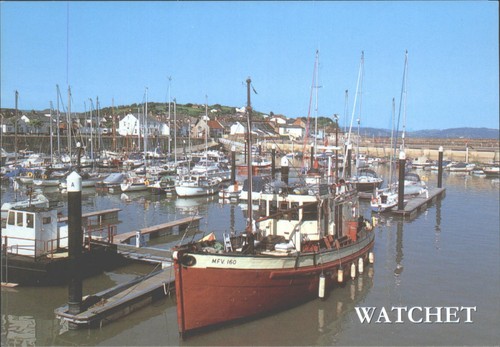 Watchet the quay harbor boats - watchet,