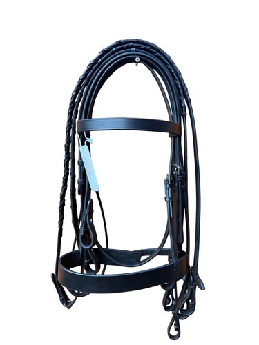 Leather double hunter bridle - double,