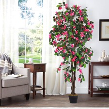 Artificial Rhododendron Flower Tree Decorative Azalea Potted Plant 165CM 180CM