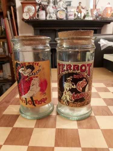 Vintage glass storage jars - x,