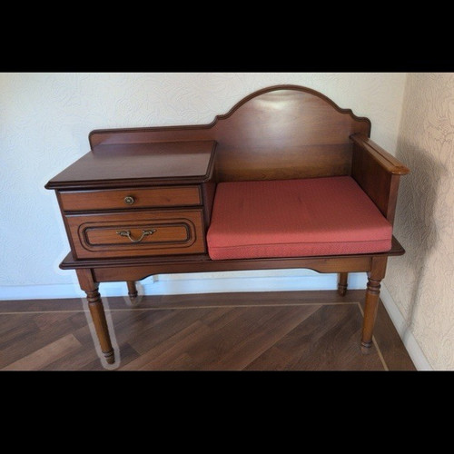 Wood console table dark - table,,