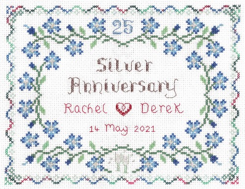 Silver wedding anniversary - silver,