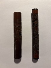 Two Chinese Carved Bamboo