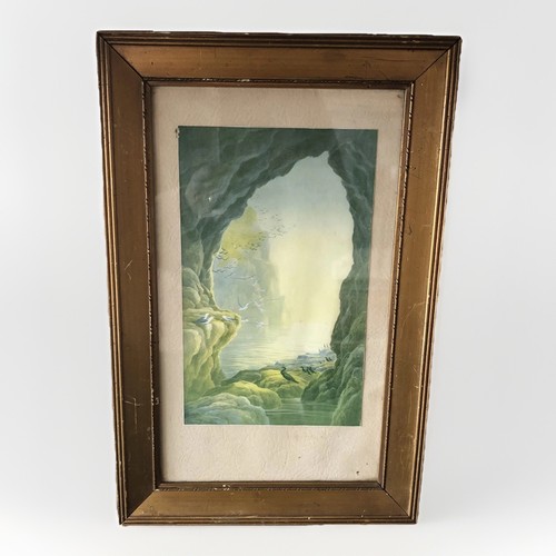 Vintage framed glazed print - framed, &
