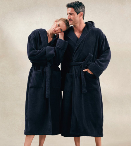 Luxurious hooded bath robe - hooded,
