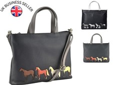 Horse Equestrian Soft Leather Grab Crossbody Bag - Mala Leather 7212 65