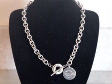 Tiffany & Co. Please Return To Tiffany Tag & Toggle Necklace 64.4g 16 inch